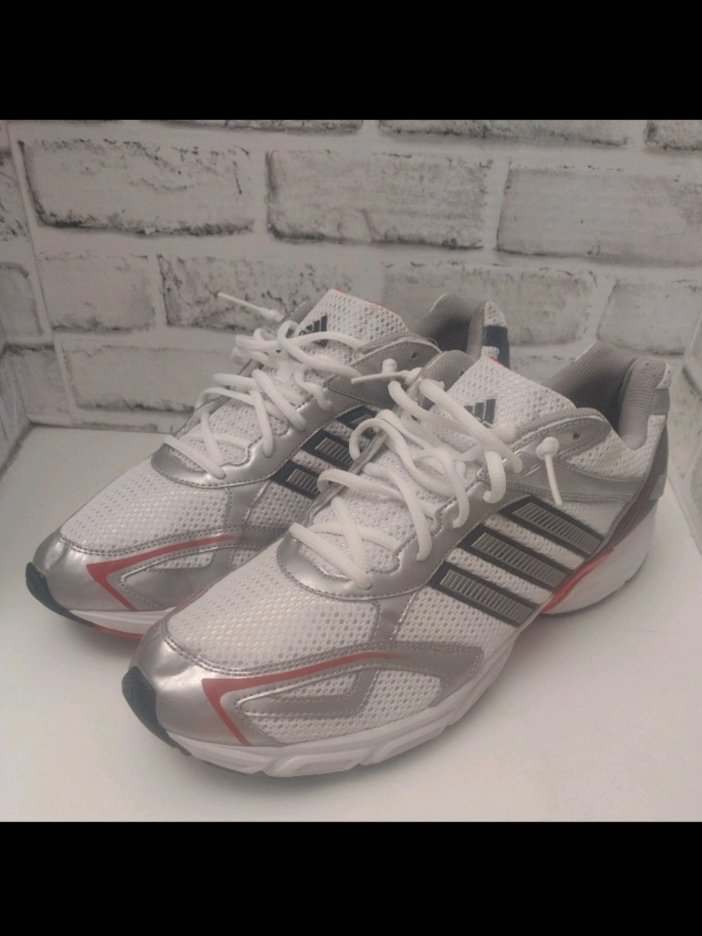 Adidas Adiprene Trail Running Shoes Mens 14 PYV702001 White Grey Blue Orange EUC